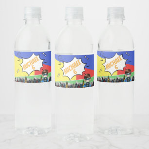 Étiquette Pour Bouteilles D'eau Anniversaire de Superhero