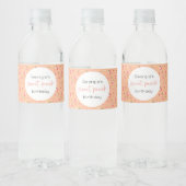 Étiquette Pour Bouteilles D'eau Anniversaire de Sweet Peach (Bouteilles)