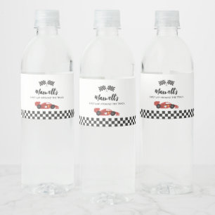 Étiquette Pour Bouteilles D'eau Anniversaire de voiture de course