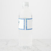 Étiquette Pour Bouteilles D'eau Anniversaire des requins, Attaque des requins, (Dos)