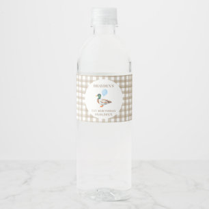 Étiquette Pour Bouteilles D'eau Anniversaire du canard