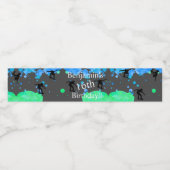 Étiquette Pour Bouteilles D'eau Anniversaire du skateboard (Étiquettes simples)