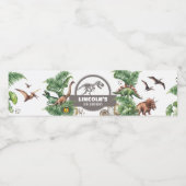 Étiquette Pour Bouteilles D'eau Anniversaire Jurassique (Étiquettes simples)