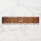 Étiquette Pour Bouteilles D'eau Anniversaire Rustique Bois et dentelle blanche (Étiquettes simples)