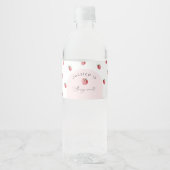 Étiquette Pour Bouteilles D'eau Anniversaire sucré aux fraises (Devant)