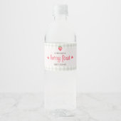 Étiquette Pour Bouteilles D'eau Aquarelle Berry fraise Premier anniversaire (Devant)