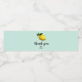 Étiquette Pour Bouteilles D'eau Aquarelle Citron Mariage Faveurs personnalisées (Étiquettes simples)