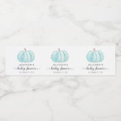 Étiquette Pour Bouteilles D'eau Aquarelle Citrouille minimale mignonne bébé garçon (Étiquettes simples)