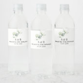 Étiquette Pour Bouteilles D'eau Aquarelle Eucalyptus Botanical Minimal Mariage (Bouteilles)