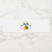 Étiquette Pour Bouteilles D'eau Aquarelle Limoncillo Lime Lemon (Étiquettes simples)