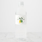 Étiquette Pour Bouteilles D'eau Aquarelle Limoncillo Lime Lemon (Devant)