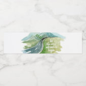 Étiquette Pour Bouteilles D'eau Aquarelle Nature Commençons la prochaine aventure (Étiquettes simples)