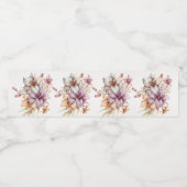 Étiquette Pour Bouteilles D'eau Aquarelle Party Boho rose Fleurs Élégant (Étiquettes simples)