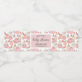 Étiquette Pour Bouteilles D'eau Aquarelle Pastel Citrouille rose Baby shower Rose (Étiquettes simples)