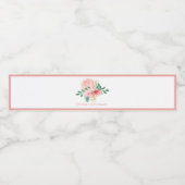 Étiquette Pour Bouteilles D'eau Aquarelle rose Floral Nom bébé fille Douche (Étiquettes simples)