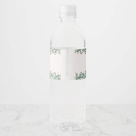 Étiquette Pour Bouteilles D'eau Aquarelle Safari Animaux Baby shower Merci (Dos)