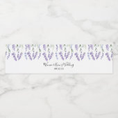 Étiquette Pour Bouteilles D'eau Aquarelle violette lavande (Étiquettes simples)