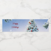 Étiquette Pour Bouteilles D'eau Arbre de Noël (Étiquettes simples)