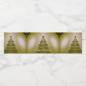 Étiquette Pour Bouteilles D'eau Arbre de Noël Gold (Étiquettes simples)