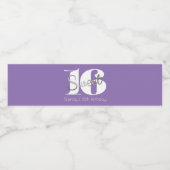 Étiquette Pour Bouteilles D'eau Argent et moderne, doux 16 (Étiquettes simples)