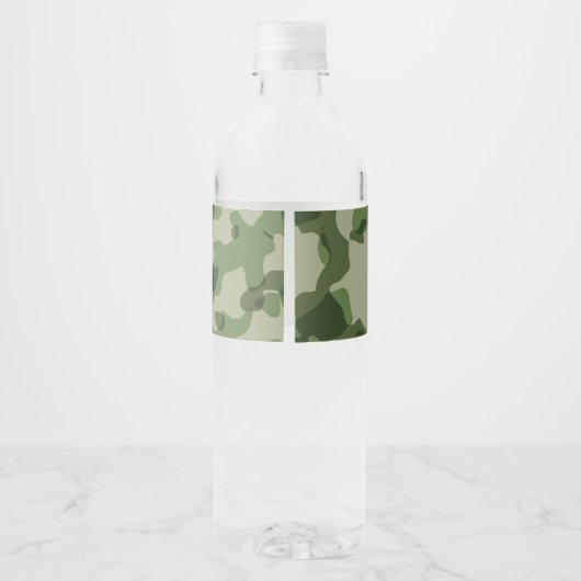 Étiquette Pour Bouteilles D'eau Armée de Camo (Dos)