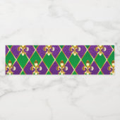 Étiquette Pour Bouteilles D'eau Arrière - plan de bijoux Mardi Gras (Étiquettes simples)
