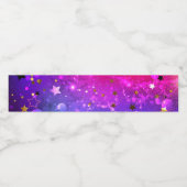 Étiquette Pour Bouteilles D'eau Arrière - plan rose brillant (Étiquettes simples)