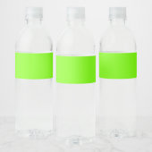 Étiquette Pour Bouteilles D'eau arrière - plan vert fluorescent de couleur solide (Bouteilles)