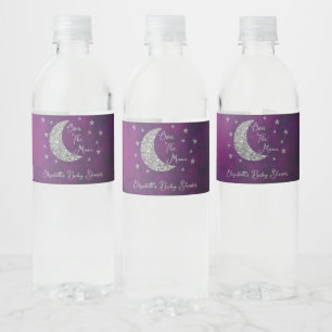 Étiquette Pour Bouteilles D'eau Au-Dessus Du Baby shower Lune