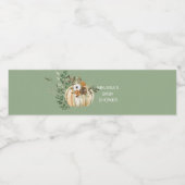 Étiquette Pour Bouteilles D'eau Automne automne citrouille fleur brun rustique (Étiquettes simples)