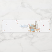 Étiquette Pour Bouteilles D'eau Automne Citrouille bleu automne (Étiquettes simples)