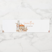 Étiquette Pour Bouteilles D'eau Automne Citrouille tomber amoureux (Étiquettes simples)