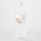 Étiquette Pour Bouteilles D'eau Automne Citrouille tomber amoureux (Devant)