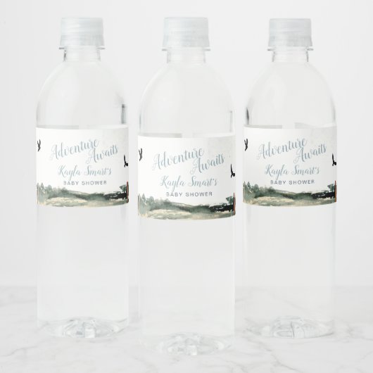 Étiquette Pour Bouteilles D'eau Aventure Attend (Bouteilles)