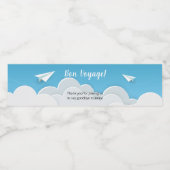 Étiquette Pour Bouteilles D'eau Avion en papier à la sortie (Étiquettes simples)