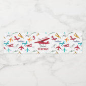 Étiquette Pour Bouteilles D'eau Avion Enfants 1er anniversaire Fête heure vols (Étiquettes simples)