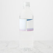 Étiquette Pour Bouteilles D'eau Avion Pink Pastel Sky (Dos)