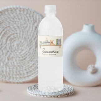 Étiquette Pour Bouteilles D'eau Baby Books and Brunch Neutral Baby Shower