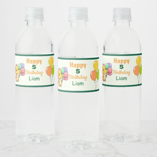 Étiquette Pour Bouteilles D'eau Baby Dino Water Bottle Labels (Bouteilles)