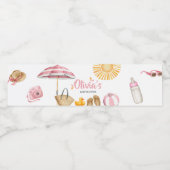 Étiquette Pour Bouteilles D'eau Baby shower à éclaboussure rose (Étiquettes simples)