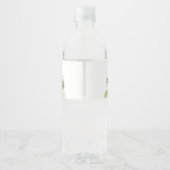 Étiquette Pour Bouteilles D'eau Baby shower à tranches de bois (Dos)