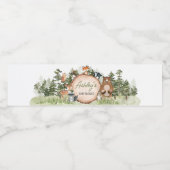 Étiquette Pour Bouteilles D'eau Baby shower à tranches de bois (Étiquettes simples)