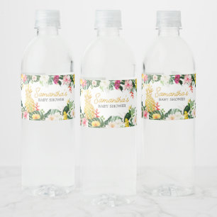 Étiquette Pour Bouteilles D'eau Baby Shower Aloha Bébé Ananas
