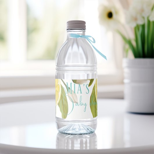 Étiquette Pour Bouteilles D'eau Baby shower au citron vert