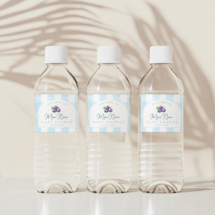 Étiquette Pour Bouteilles D'eau Baby shower aux bleuets