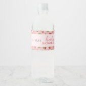 Étiquette Pour Bouteilles D'eau Baby shower aux fraises (Devant)
