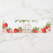 Étiquette Pour Bouteilles D'eau Baby shower aux fraises (Étiquettes simples)