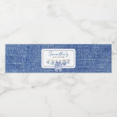 Étiquette Pour Bouteilles D'eau Baby shower Baby Blue Jean (Étiquettes simples)