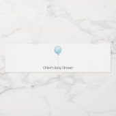 Étiquette Pour Bouteilles D'eau Baby Shower Ballon Bleu (Étiquettes simples)