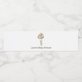 Étiquette Pour Bouteilles D'eau Baby shower Ballotte beige (Étiquettes simples)
